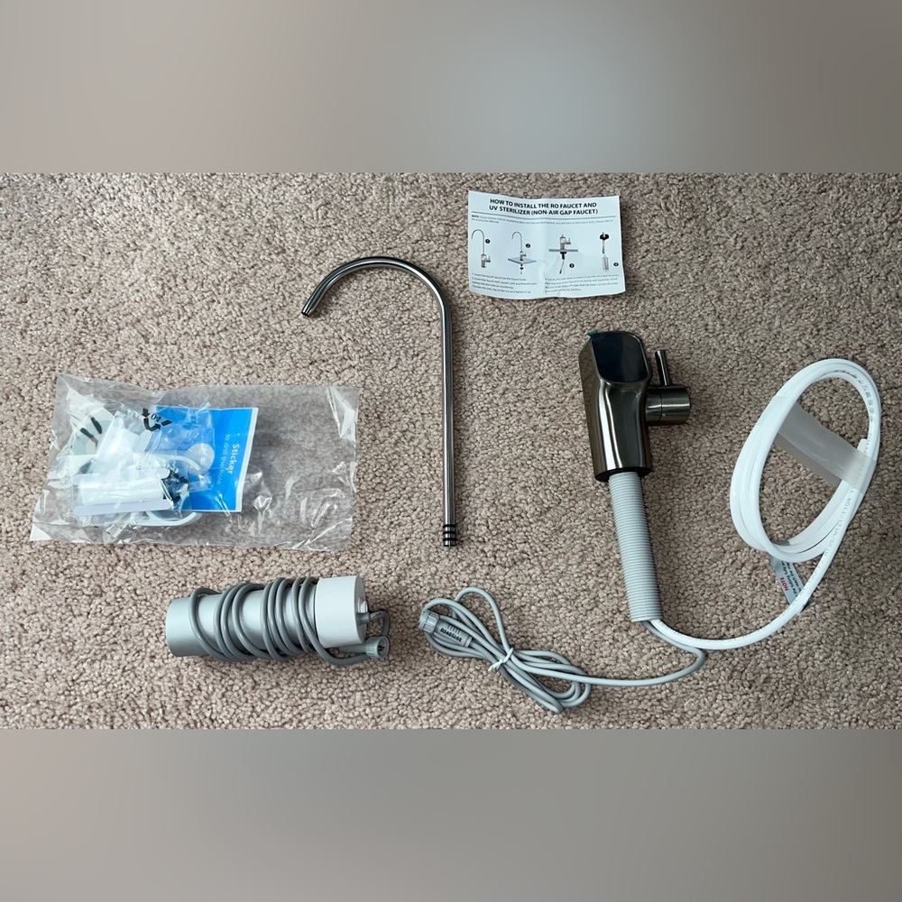 Waterdrop Reverse Osmosis (RO) Brushed Nickel Faucet w/ UV Water Sterilizer